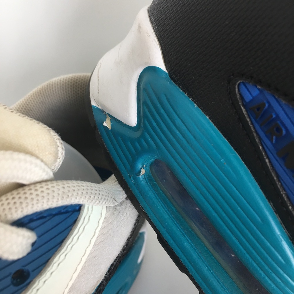Nike Air Max 90s OG Women’s Shoes Blue White Sneakers Women’s Size 9 - Picture 10 of 15